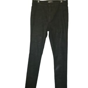 NWT Golden Win Black Faux Leather Pants Womens Sz 30 High Rise Jeans